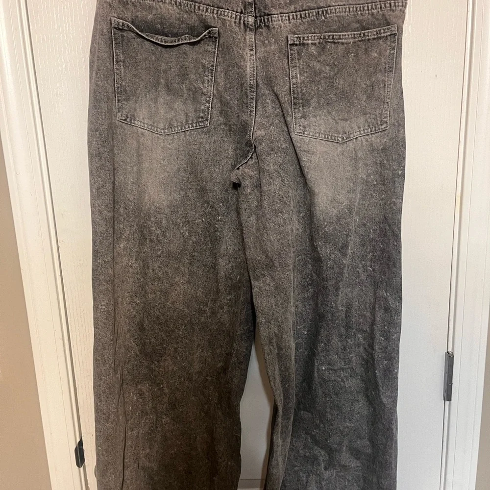 Boohoo Mens Silver Gray Relaxed Jeans